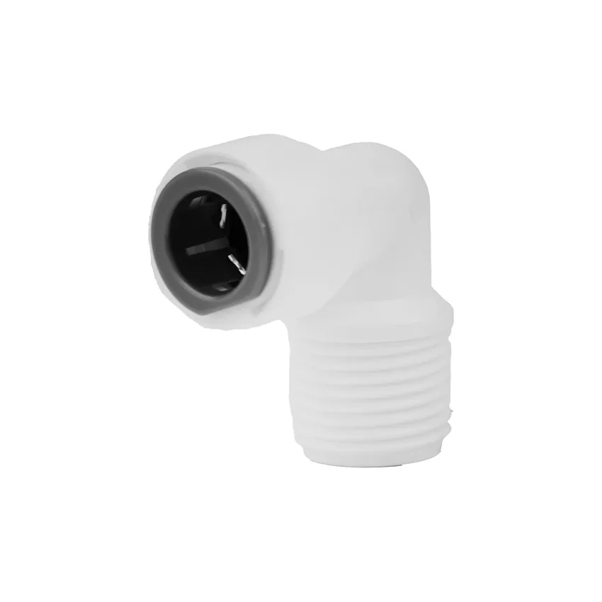 Conector rápido codo - rosca macho